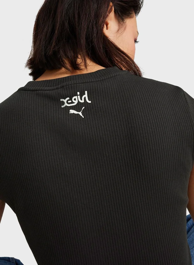 PUMA X-Girl Ribbed Slim T-Shirt